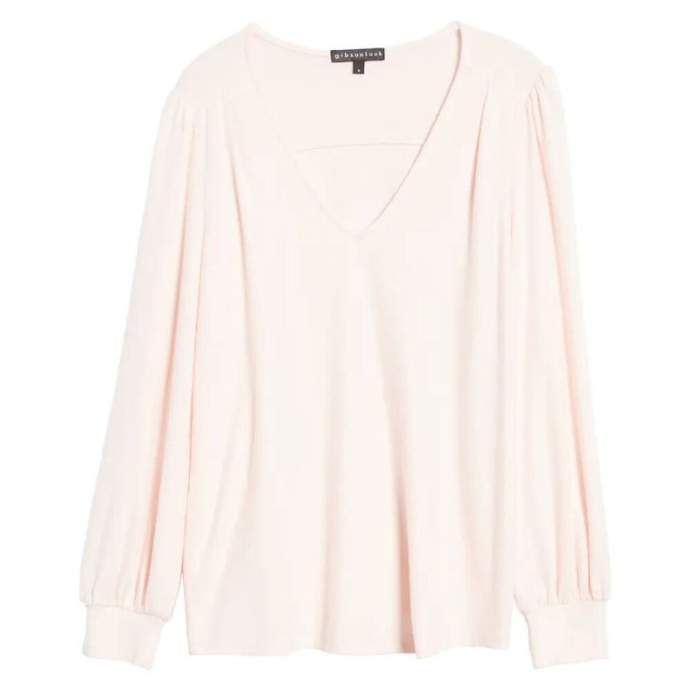 GIBSON V-Neck Fleece Top L and M